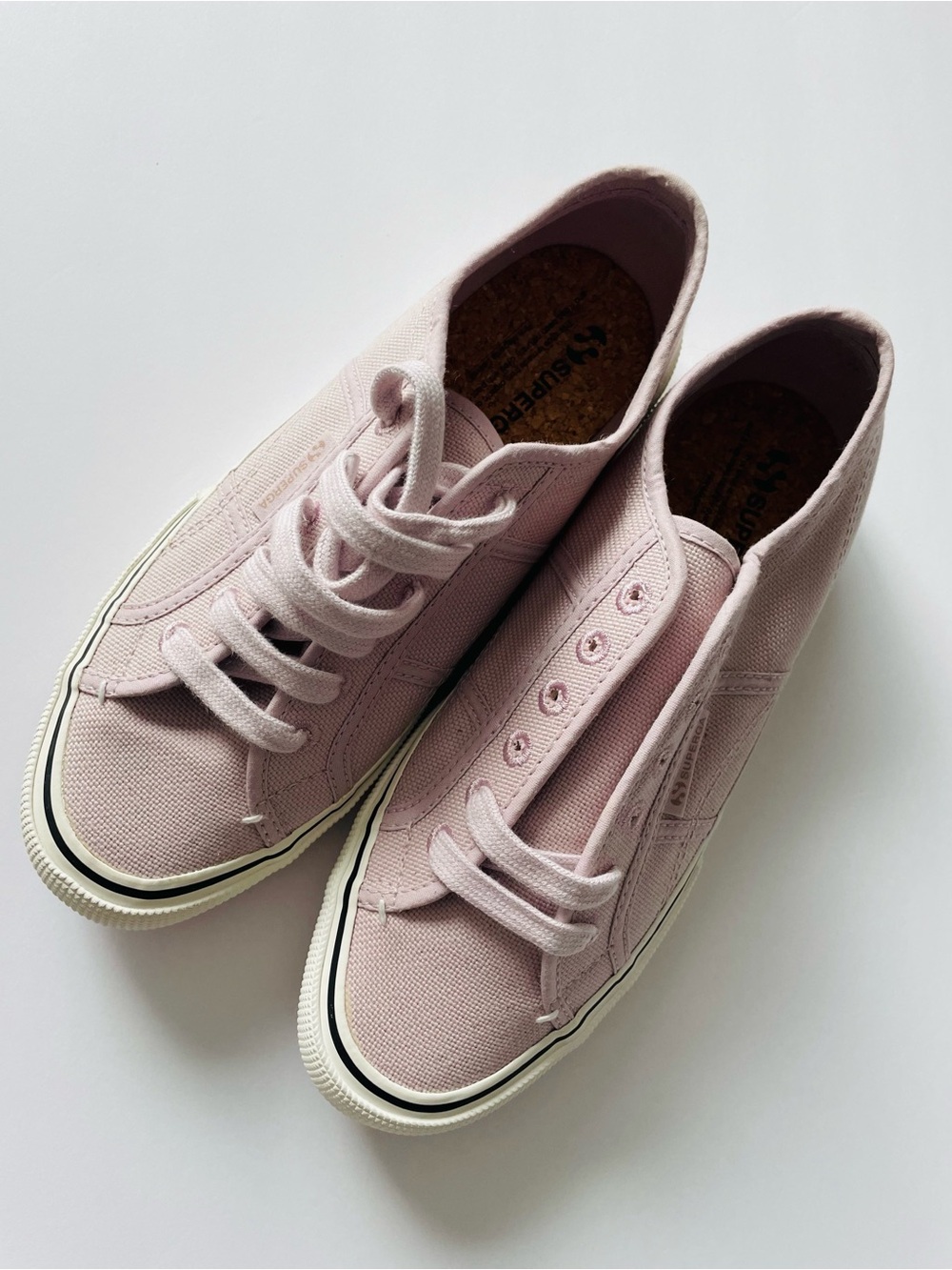 Superga Low-Top Canvas Sneakers in Pale Pink